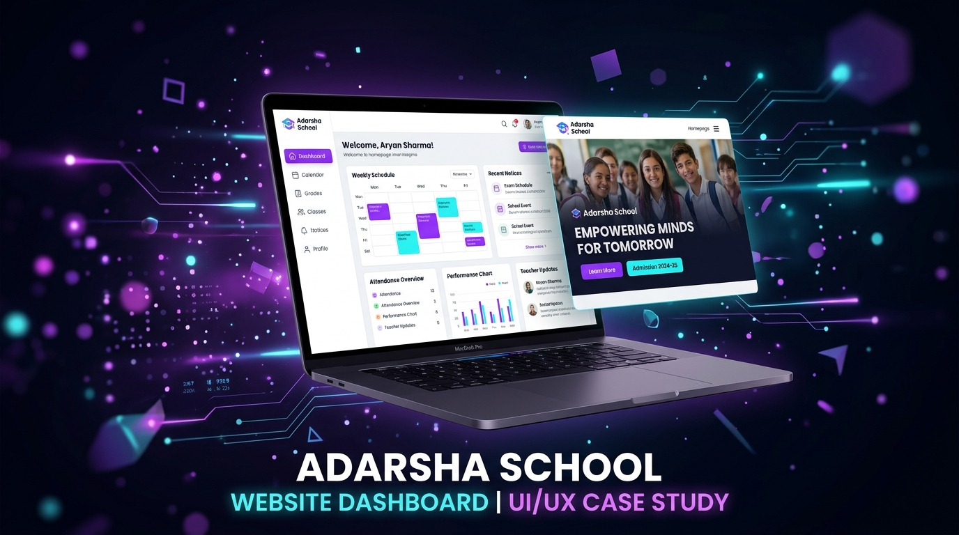 Adarsha School Website Mockup